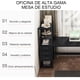 thumbnail image 3 of Escritorio con 3Cajones y Estante De 4 Niveles | Mesa Para Computadora Industrial Desk Esquinero Mueble Grande Para Oficina,Sala 120x50x110CM (Negro), 3 of 10