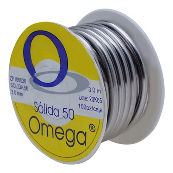 soldadura sólida de 198 g 50/50 3 mm plata omega