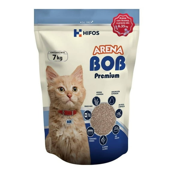 Arena para Gato Bob Premium Premium con Aroma 7 Kg