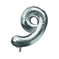 thumbnail image 2 of GLOBO METALICO DE NUMERO NUEVE GIGANTE 80CM PLATEADO, 2 of 2