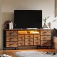thumbnail image 3 of QinaQin Mueble para TV de 70 pulgadas con cajones, contacto eléctrico y luz LED, centro de entretenimiento para pantallas de 65, 75 y 80 pulgadas, 3 of 8