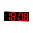 thumbnail image 2 of Reloj digital de escritorio, brillo ajustable, calendario, escritorio, control de voz moderno, reloj despertador LED con temperatura de fecha para sal Rojo, 2 of 8