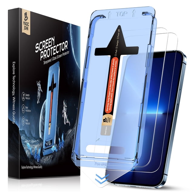 Protector de pantalla MAGIC JOHN de cristal templado para iPhone 13 Pro Max/iPhone 14 Plus 6.7