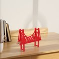 thumbnail image 3 of Puente de vías de tren de madera, accesorios, modelo de madera de dos pisos, divertidos juguetes ferroviarios para niños, para jugar en casa y en la escuela, 3 of 7