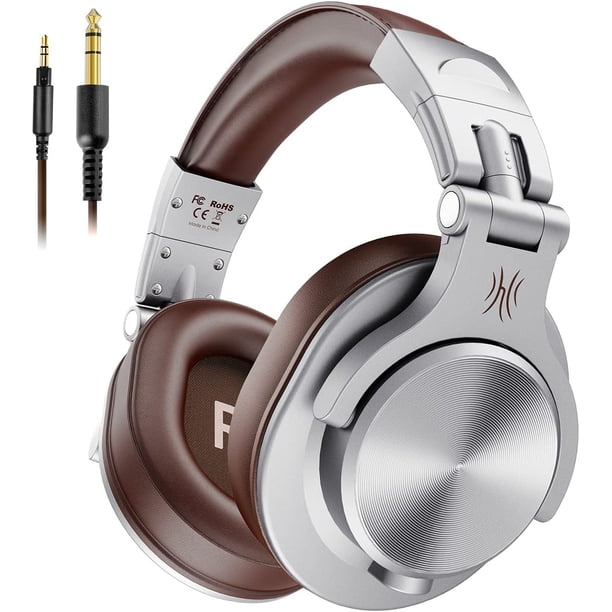 Audífonos OneOdio Over Ear A71 Hi-Res estudio, con cable 3.5 mm Plata