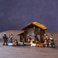 thumbnail image 1 of Nacimiento pintado a mano | Adornos navideños de 12 piezas | Figuras religiosas de resina para decoración del hogar y regalos navideños, 1 of 4