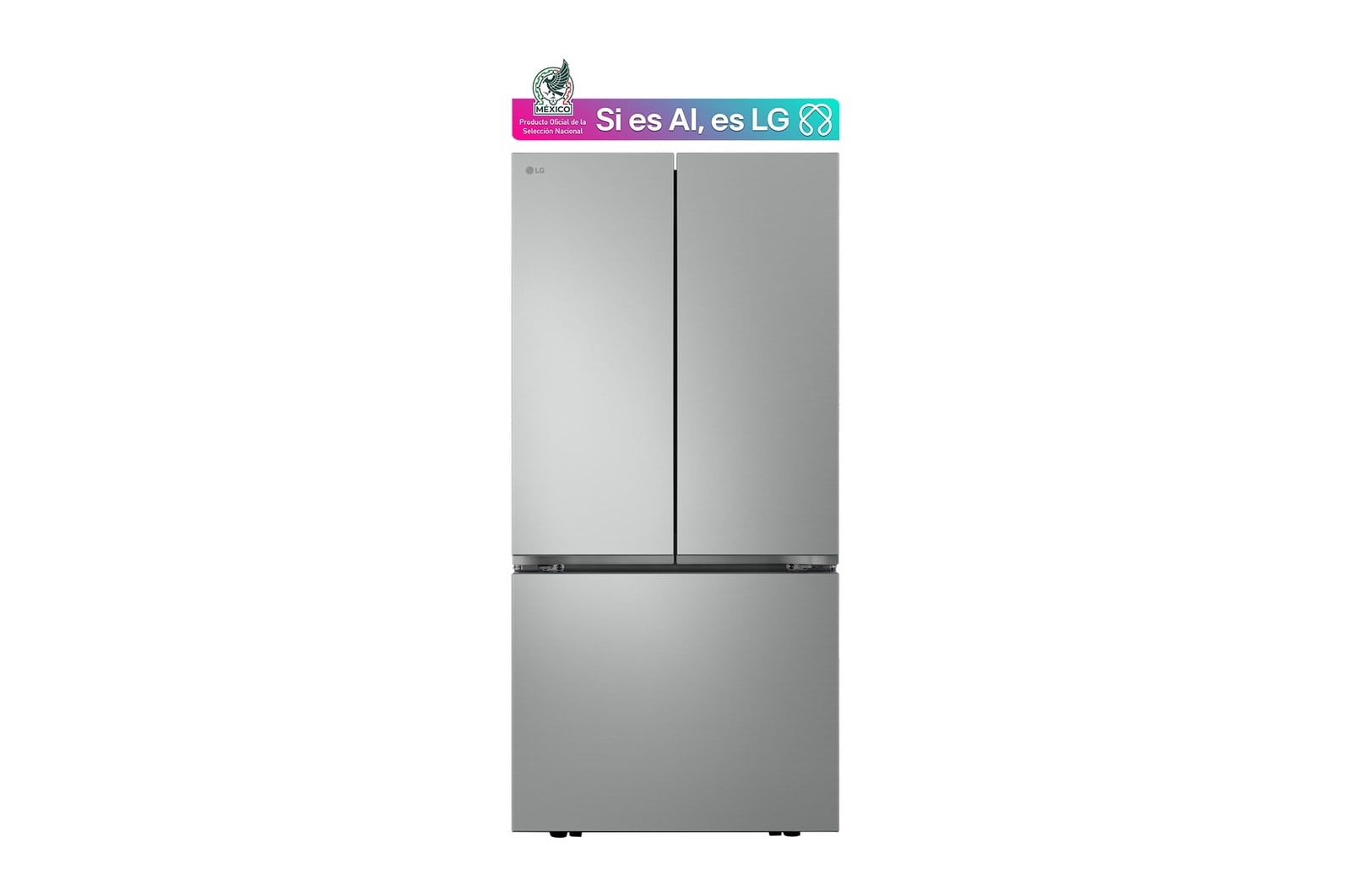 Refrigerador French Door 25 pies cúbicos con Fábrica de hielos automática y Conectividad LG ThinQ