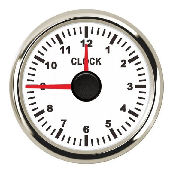 Contadores 0-12 Horas Medidores Reloj de 2 Pulgadas y 52 mm con RetroiluminacióN Roja Medidores de Reloj para ExhibicióN de Instrumentos para AutomóVil, , , RV 9-32 V A
