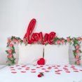 thumbnail image 4 of Adorno de pared de 2 piezas con rosas artificiales de 10 cabezas, ideal para San Valentín. Jarrones de cristal decorativos para dormitorio o sala de estar. Marco metálico. 230 cm (90,55, 4 of 9