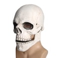 thumbnail image 4 of Máscara mandíbula móvil Horror Casco de látex Scary Creepy Headgear Casco de esqueleto para Halloween Masquerade Carnival Blanco, 4 of 7