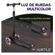 thumbnail image 5 of Monopatin Scooter para Niños de 2 a 5 Años Hurtle, 3 Ruedas con Luces LED, Mini Kickboard con Freno, Manillar Ajustable de 63 cm a 71 cm, Antideslizante, Patin del Diablo, Negro, 5 of 7