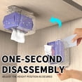 thumbnail image 4 of Amzcrzy Caja De Almacenamiento De Adornos Con Ventosa Al Vacío, Caja De Almacenamiento Montada En La Pared Para El Baño Del Hogar, Limpiador Facial Para Baño, Toallitas Húmedas Transparentes De Lujo, 4 of 8
