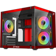 thumbnail image 1 of Gabinete XTREME PC GAMING Crystal Core Mini Torre 3 Fan ARGB 600W Rojo CDXT3700RD, 1 of 6