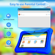 thumbnail image 4 of Veidoo Tableta de aprendizaje Android de 7 pulgadas para niños, 2GB de RAM + 32GB de almacenamiento, función de control parental, tableta para bebé con funda de silicona (Azul Oscuro), 4 of 6
