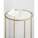 thumbnail image 4 of VASAGLE Mesa Auxiliar Redonda, Mesita de Noche de Cristal con Marco de Acero, Mesa de Centro Pequeña, para Salón, Balcón, Decorativo, Dorado y Transparente, 4 of 6