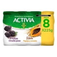 thumbnail image 1 of Alimento lácteo fermentado Activia ciruela pasa papaya y cereales 8 pzas de 225 g c/u, 1 of 4