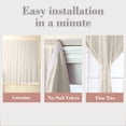 thumbnail image 4 of Embroidered Sheer Curtains - Light Filtering Opaque Phantom Mesh White Window Screen For Living Room Bedroom, 4 of 6