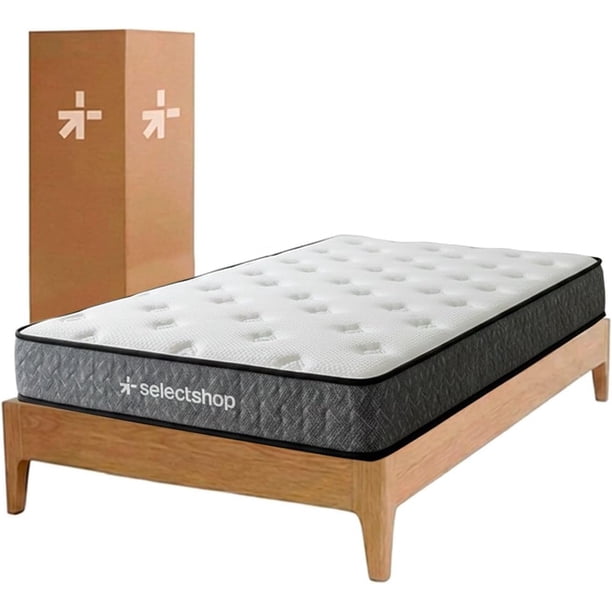 Colchón Individual En Caja Esponja Memory Foam De Alta Densidad Firmeza Media Suavidad Y Durabilidad Tecnología Híbrida Ortopédico (Blanca, Individual)