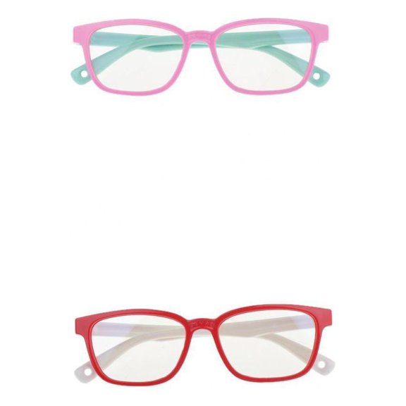 Paquete de 2 Gafas de Bloqueo de lámpara de color azul para Niños, Antifatiga Ocular Y Protección UV, Gafas de Teléfono para Juegos de Ordenador para Niños Y Niñas