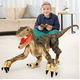 thumbnail image 2 of Dinosaurio Jurásico Velociraptor Control Remoto Juguete Niño, Color Marrón, 2 of 5
