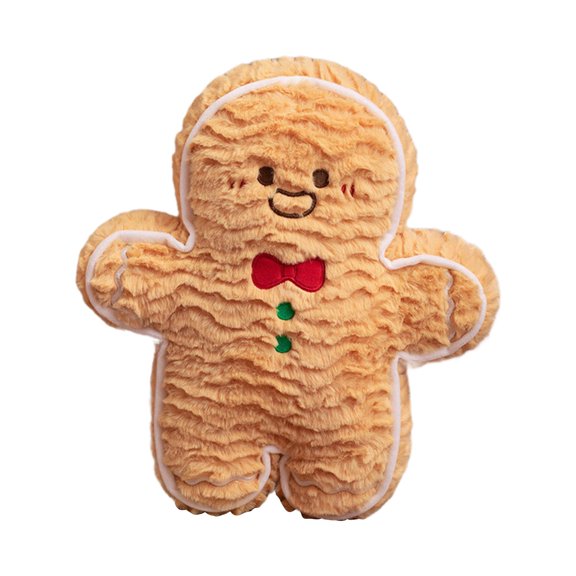 Cojín navideño con forma de hombre galleta de peluche, cojín para sofá, decoración navideña. 20 centímetros