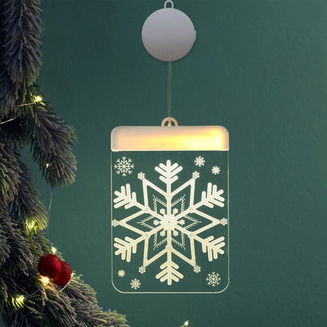 Luces de hilo de Navidad LED - Faroles de acrílico con 10 LED blancos cálidos para decoración navideña interior, fiesta, boda, árbol y escaparate