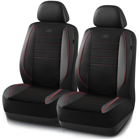 Fundas de asiento de coche Skechers de espuma viscoelástica refrigeradas por aire, color rojo