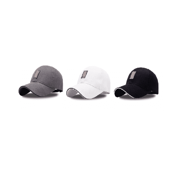 Gorra De Béisbol Cómoda Para Deportes Al Aire Libre 3 Piezas gris/blanco/negro