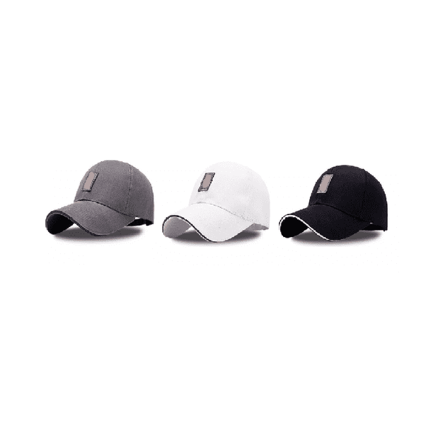 Gorra De Béisbol Cómoda Para Deportes Al Aire Libre 3 Piezas gris/blanco/negro