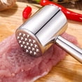 thumbnail image 5 of Mazo de carne de aluminio de 26,5 cm | Martillo ablandador de doble cara para carne de res, pollo, cerdo y ternera | Herramienta de cocina ligera y duradera de 100 g | Superficies planas y t, 5 of 5