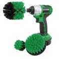 thumbnail image 1 of Kit de 3 cepillos para taladro para limpiar ruedas y baños | Eje de 1/4" de cambio rápido | Cerdas de nailon antirayaduras para bañeras, azulejos y juntas, 1 of 2