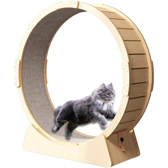 Fastpet Rueda de Ejercicio para Gatos - Gran Cinta de Correr para Gatos de Interiores, Pista Alfombrada, Fitness y Diversion Saludable, Juguete para Gatos, Adecuada para la Mayoria de los Gatos