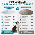 thumbnail image 3 of Arena para Gato de Sílica Gel Mishito Premium 3 kg | Sin Olor 30 Días | Cristales 1-4 mm | Alta Absorción | Bajo Polvo | Ultra Ligera | No Aglutinante | Superior a Bentonita, 3 of 10