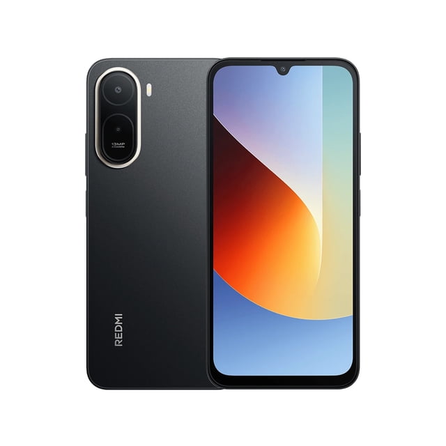 smartphone xiaomi redmi a7 pro 4+64 gb negro desbloqueado vista frontal y trasera centrada; pantalla IPS LCD HD+ de 6.9" con muesca en gota y tasa de refresco hasta 120 Hz, carcasa negra texturizada con módulo de cámara dual 13 MP y logo Redmi, sensor de huellas lateral y cámara frontal de 8 MP; batería de 6000 mAh con carga 15W; adecuado para navegación, video y gaming ligero.