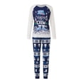 thumbnail image 2 of Pijamas navideñas familiares a juego con estampado de muñecos de nieve y copos de nieve. Conjuntos navideños familiares a juego., 2 of 9