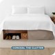 thumbnail image 3 of Faldón de cama cepillado Doble Bare Home Colección Premium 1800 Caída de 15 Pulgadas Tamaño Completo Color Topo, 3 of 5