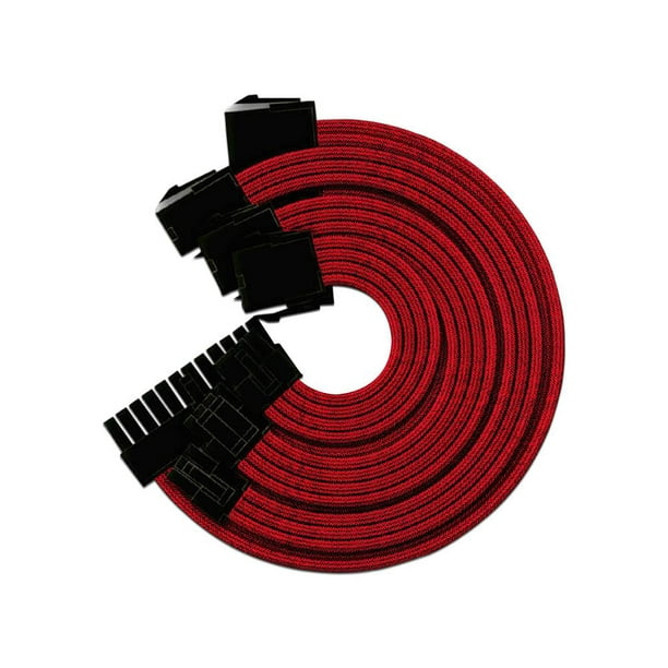 Kit de Cables Yeyian para fuente de poder, 30cm, Color Rojo.
