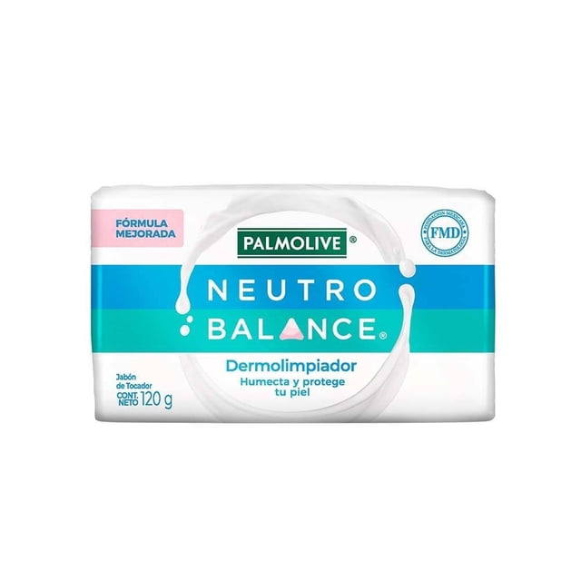 Jabón de Baño Palmolive Neutro Balance Dermolimpiador Humecta y Protege tu Piel 120 g