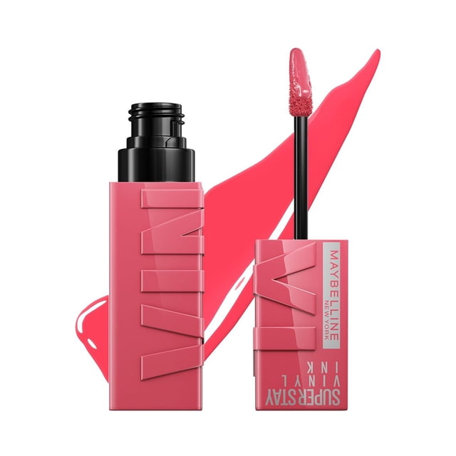 Labial líquido brillante de larga duración, Maybelline Superstay Vinyl Ink tono Rogue 145, 4.2ml