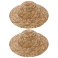 thumbnail image 1 of 2 sombreros de paja tejidos en blanco que se pueden pintar con colores, sin terminar, para niños., 1 of 7