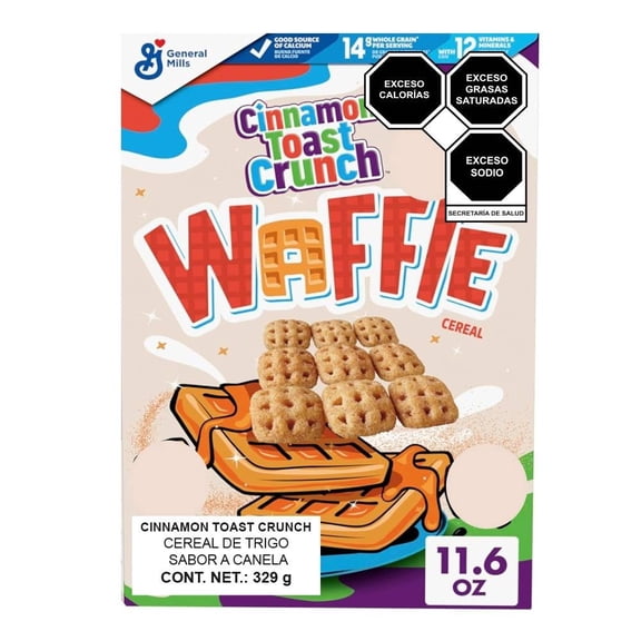 Cereal General Mills Cinnamon Toast Waffle y canela 329g
