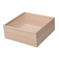 thumbnail image 2 of Caja de madera organizadora de almacenamiento de joyas con tapa Caja de joyería Cajas de madera portátiles 20cmx20cmx8cm, 2 of 9