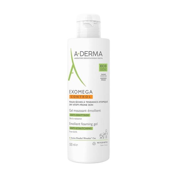 Gel Limpiador Emoliente A-DERMA Exomega Control Piel Atópica Muy Seca
