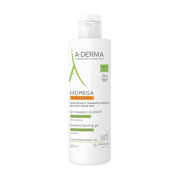 Gel Limpiador Emoliente A-DERMA Exomega Control Piel Atópica Muy Seca
