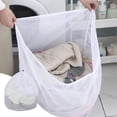 thumbnail image 1 of Large Mesh Laundry Bags with Drawstring, Delicates Wash Bag, Bra Sweater Protector, Machine Washable Garment Organizer, Reusable Fine Mesh Laundry Bag for Socks Lingerie Activewear Shoe Storage, 1 of 7