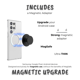 thumbnail image 4 of AKAM Agarre para celular compatible con MagSafe + Anillo adaptador magnético + Sticker bloqueador EMF, para Android y iPhone con MagSafe, 4 of 5