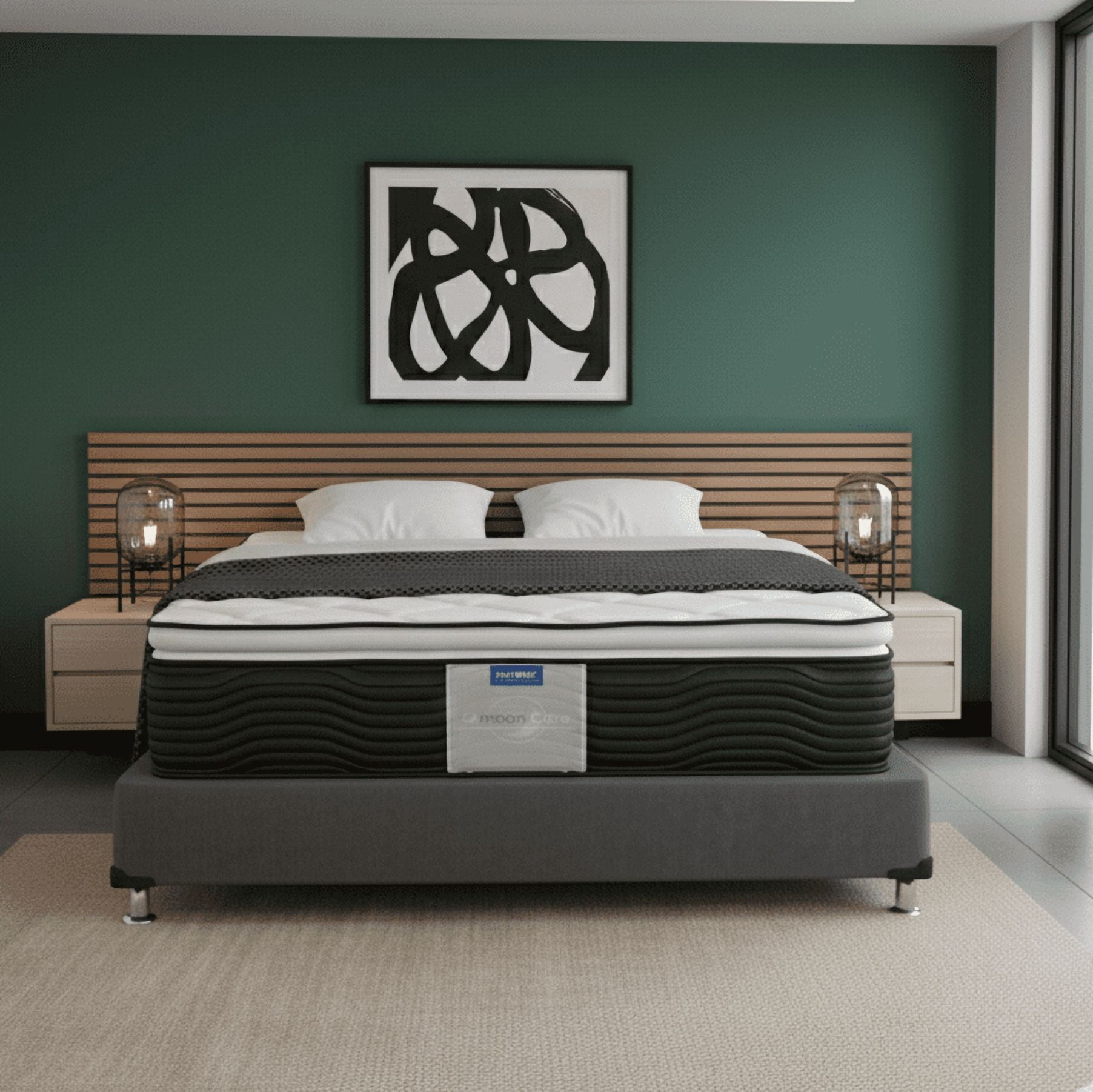 Colchón King Size Restonic Sea Con Almohada Memory Foam