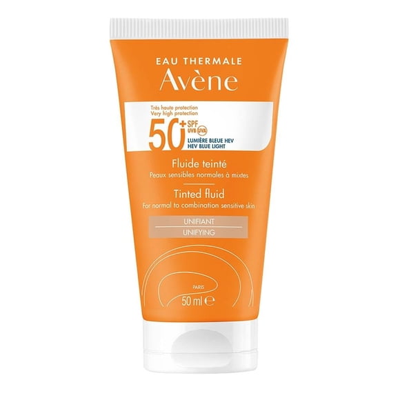 Protector solar Avène TriAsorb FPS 50+ con color unificante para pieles normales sensibles 50 ml
