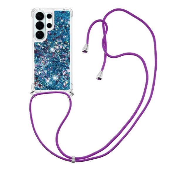 Funda FOXDOCK para Samsung Galaxy S26 Ultra con Cuerda Ajustable, Brillo Líquido, Protección Antigolpes y Lente – Ideal para Regalo