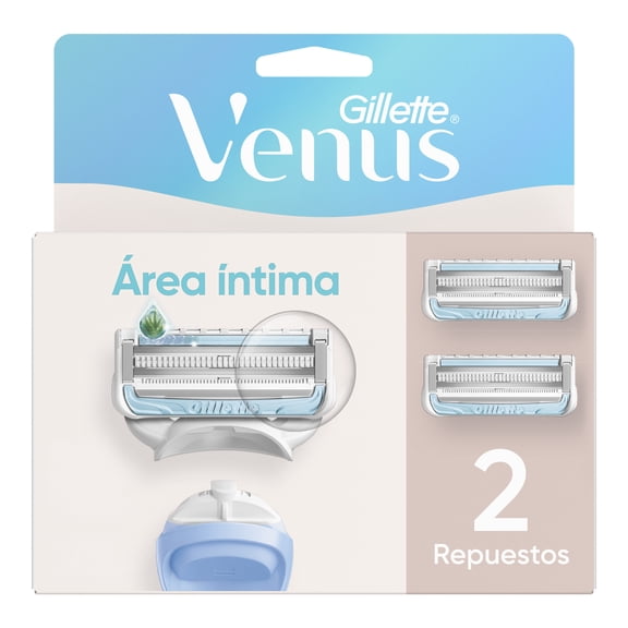 Cartucho de Rastrillo para Mujer Gillette Venus para Depilar el Área Íntima 2 pzas